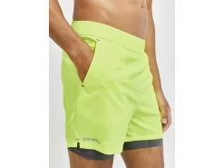 Craft 2-in-1 Stretch Short -Men's Sports Fashion 1908764 851000 ADV Essence 2 in 1 Stretch Shorts Closeup3 1