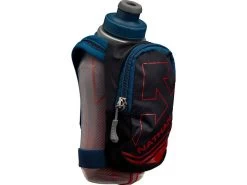 Nathan SpeedShot Plus Insulated Flask - 12oz -Men's Sports Fashion NS4858 0528 00 SpeedShotPlusInsulated Black HighRiskRed Front