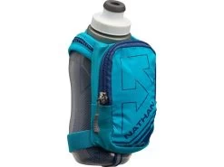 Nathan SpeedShot Plus Insulated Flask - 12oz -Men's Sports Fashion NS4858 0536 00 SpeedShotPlusInsulated Bluebird TrueNavy Front