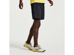 Saucony Outpace 7" 2-in-1 Short -Men's Sports Fashion SAM800335 BK 3