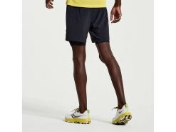 Saucony Outpace 7" 2-in-1 Short -Men's Sports Fashion SAM800335 BK 5