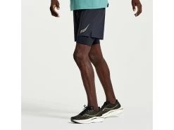 Saucony Pinnacle 5" 2-in-1 Shorts -Men's Sports Fashion SAM800339 BK 2