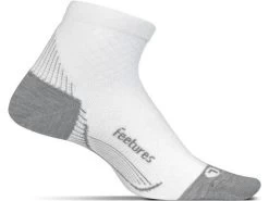 Feetures Plantar Fasciitis Relief Ultra Light Quarter Sock -Men's Sports Fashion pf ultra light qtr white